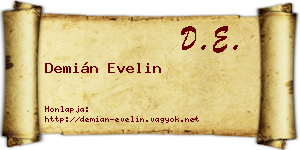 Demián Evelin névjegykártya