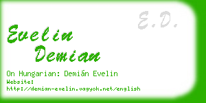 evelin demian business card